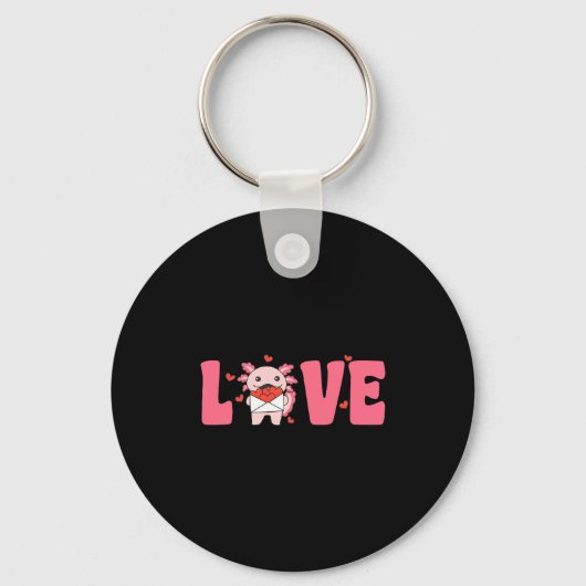 Axolotl Animals With Hearts Love Premium Tri-blend Sleutelhanger (Voorkant)