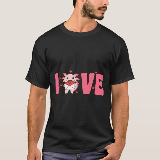 Axolotl Animals With Hearts Love Premium Tri-blend T-shirt (Voorkant)