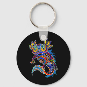 Axolotl Art Aztec Mexicaanse Salamander Mexico Cin Sleutelhanger