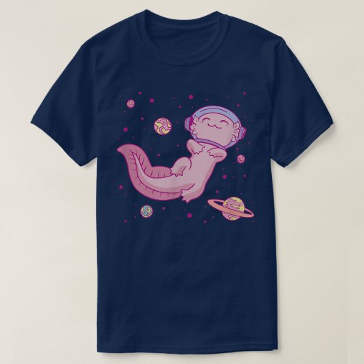 Axolotl Astronaut Spaceman Outter Space Planets Ka T-shirt (Design voorkant)