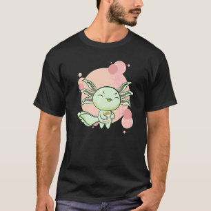 Axolotl Banaan Melk Ambystoma Mexicanum Schattig W T-shirt