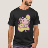 Axolotl Banana Milk Ambystoma Mexicanum Walking Fi T-shirt (Voorkant)