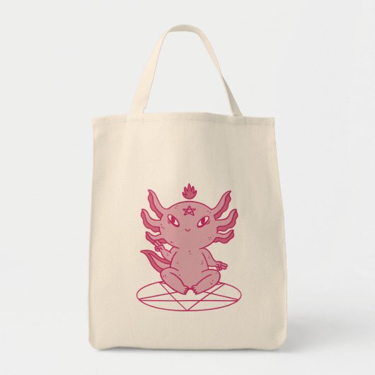 Axolotl Baphomet Pagan Tote Bag (Voorkant)