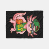 Axolotl Basketbal 67 Gen Alpha Srs Mode Mannen Jon Fleece Deken (Voorkant (Horizontaal))