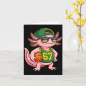 Axolotl Basketball 67 Gen Alpha Slang Srts Men Boy Kaart (Gele Bloem)
