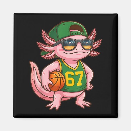 Axolotl Basketball 67 Gen Alpha Slang Srts Men Boy Magneet (Voorkant)