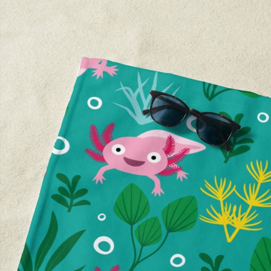 Axolotl Beach Towel Strandlaken (In situ)