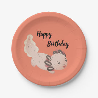 Axolotl Birthday Borden Papieren Bordje