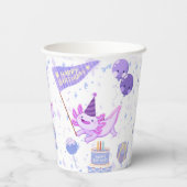 Axolotl birthday papieren bekers (Achterkant)