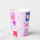 Axolotl birthday papieren bekers (Rechts)