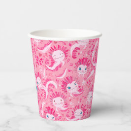 Axolotl birthday papieren bekers
