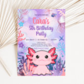 Axolotl Birthday Party Kaart