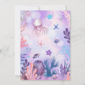 Axolotl Birthday Party Kaart (Achterkant)