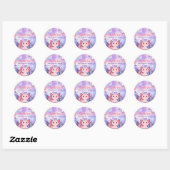 Axolotl Birthday Party Ronde Sticker (Vel)
