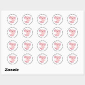 Axolotl Birthday Party Ronde Sticker (Vel)