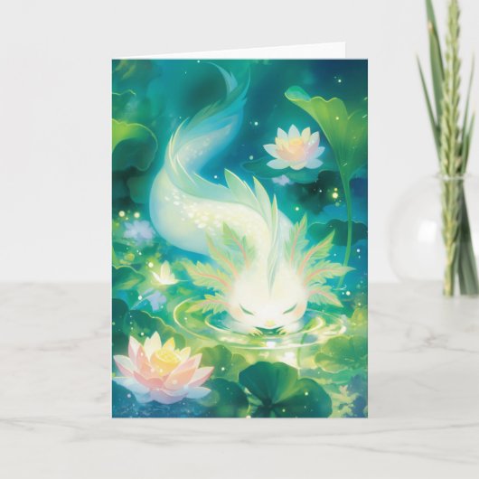Axolotl Bloemen Oase Kaart (Voorkant)