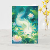 Axolotl Bloemen Oase Kaart (Gele Bloem)