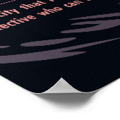 Axolotl Blues Noir Animal Art Poster (Hoek)