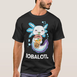 Axolotl Boba Bubble Tea Kawaii Anime Japanse Kinde T-shirt