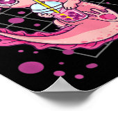 Axolotl Boba Tea beltea Kawaii Anime Japans Poster (Hoek)