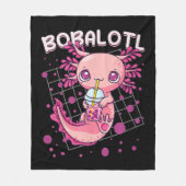 Axolotl Boba Tea Bubble Tea Kawaii Anime Japanese  Fleece Deken (Voorkant)