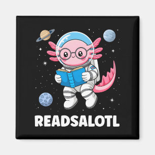 Axolotl boeken lezen axolotl lezen boekenwurm jong magneet