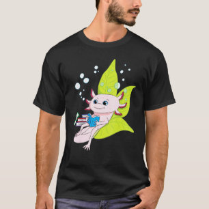 Axolotl boekenwurm meisjes jongens boek lezen Axol T-shirt