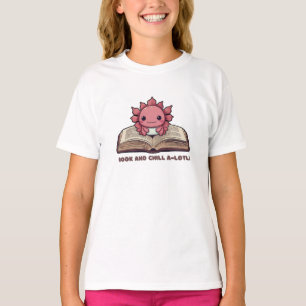 Axolotl Booklover Grappig Schattig Dier T-shirt