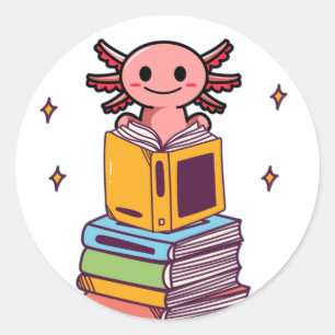 Axolotl Books Fun Reading Button Ronde Sticker