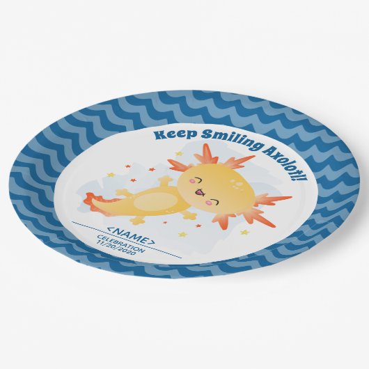 Axolotl-bord Papieren Bordje (Gekanteld)