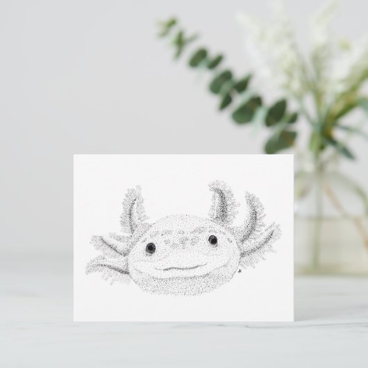 Axolotl Briefkaart (Staand voorkant)