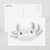 Axolotl Briefkaart (Voorkant / Achterkant)