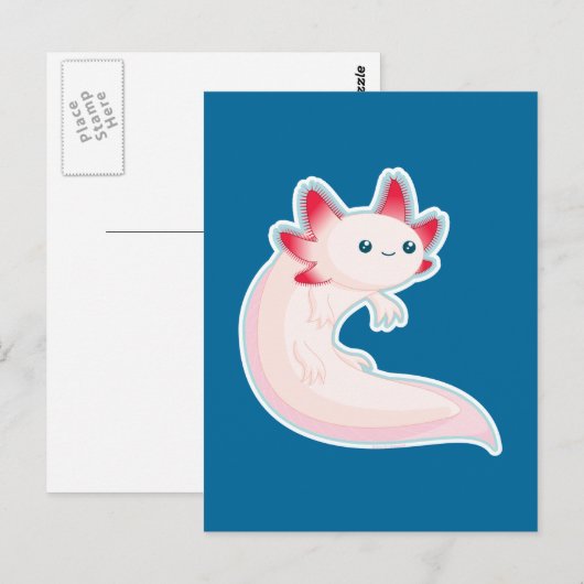 Axolotl Briefkaart (Voorkant / Achterkant)