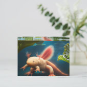 Axolotl Briefkaart (Staand voorkant)