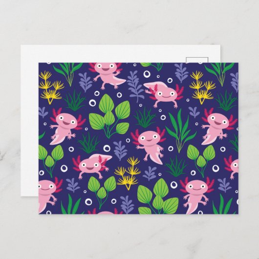 Axolotl Briefkaart (Voorkant / Achterkant)