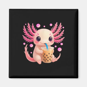 Axolotl Bubble Bo Tea Anime Schattige Kawaii Teen  Magneet