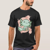 Axolotl Bubble Tea Ambystoma Mexicanum Walking Fis T-shirt (Voorkant)