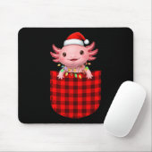 Axolotl Buffalo Red Plaid Cket Christmas Funny Men Muismat (Met muis)