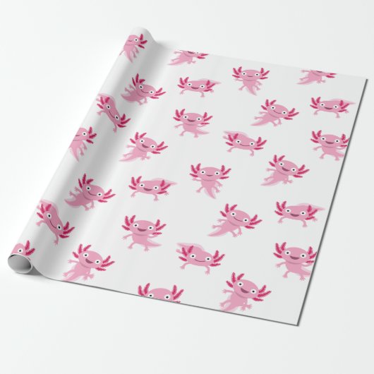 Axolotl Cadeaupapier (Uitgerold)