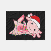 Axolotl Christmas Fairy Light Christmas Axolotl  Fleece Deken (Voorkant (Horizontaal))