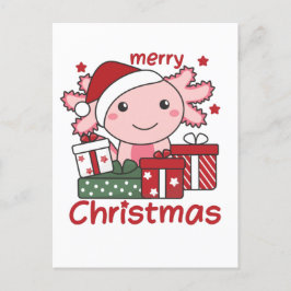 Axolotl Christmas Gift Winter Animals Axolotl Feestdagenkaart