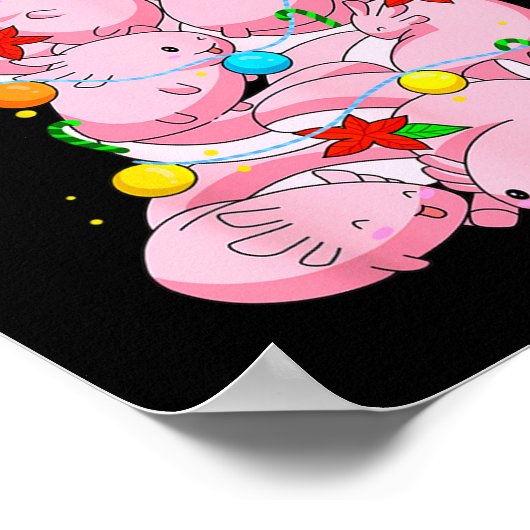 Axolotl Christmas Tree Ornament Fish Axolotl Anima Poster (Hoek)