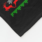 Axolotl Christmas Ugly Sweater Santa Axolotl Head  Fleece Deken (Hoek)