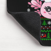 Axolotl Christmas Ugly Sweater Santa Axolotl Head  Muismat (Hoek)