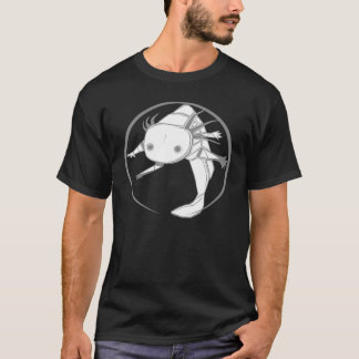 Axolotl Circle T shirt (leucistisch) Donkere kleur