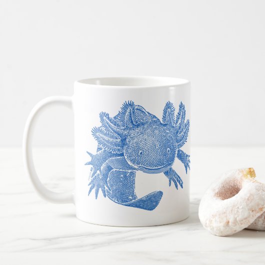 Axolotl Coffee Mug - BLUE Koffiemok (Met donut)