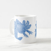 Axolotl Coffee Mug - BLUE Koffiemok (Voorkant links)