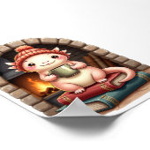 Axolotl Coffee Verslaafde Kawaii - Knus Leeshoek D Poster (Hoek)