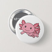 Axolotl Cute Animals Kawaii Anime Funny Axolotl Bu Ronde Button 5,7 Cm (Voorkant /achterkant)
