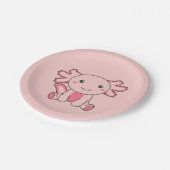 Axolotl Cute Animals Kawaii Anime Funny Axolotl Papieren Bordje (Gekanteld)